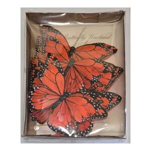 Monarch Butterfly Hand Made Dyed & Painted Feather Garland Large Size